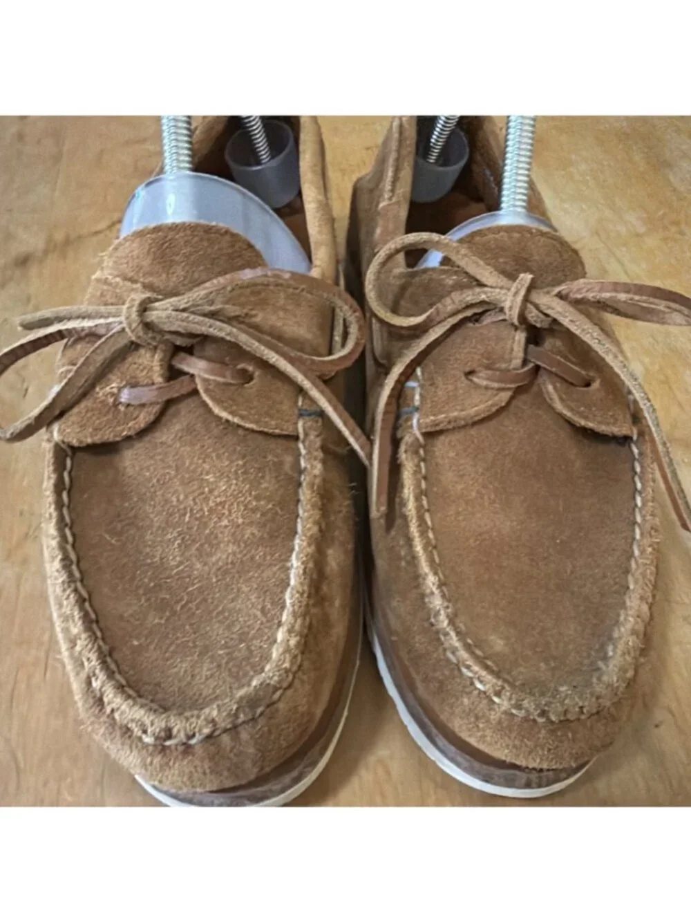Sperry x Sunspel Gold Cup Brown Suede Boat Shoes Made In Maine Womens Sz 8.5/38